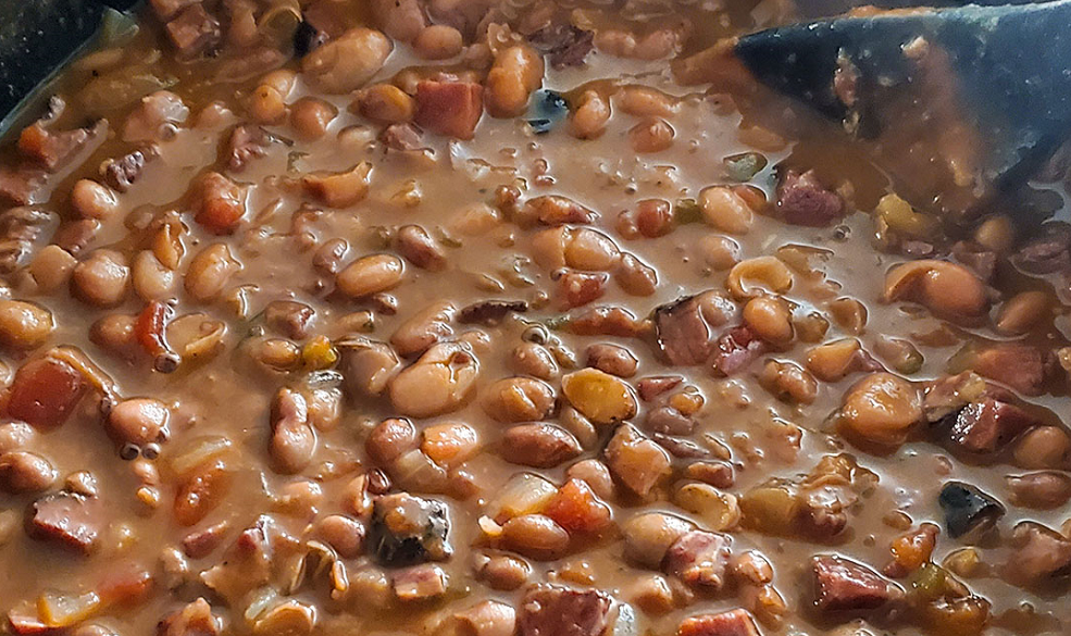 Cowboy Beans with Leftover Brisket