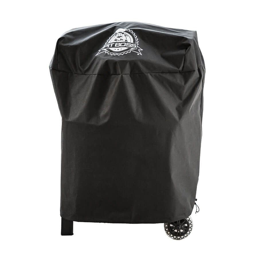 Pit Boss barbecue cover with Pit Boss logo large in middle of cover.