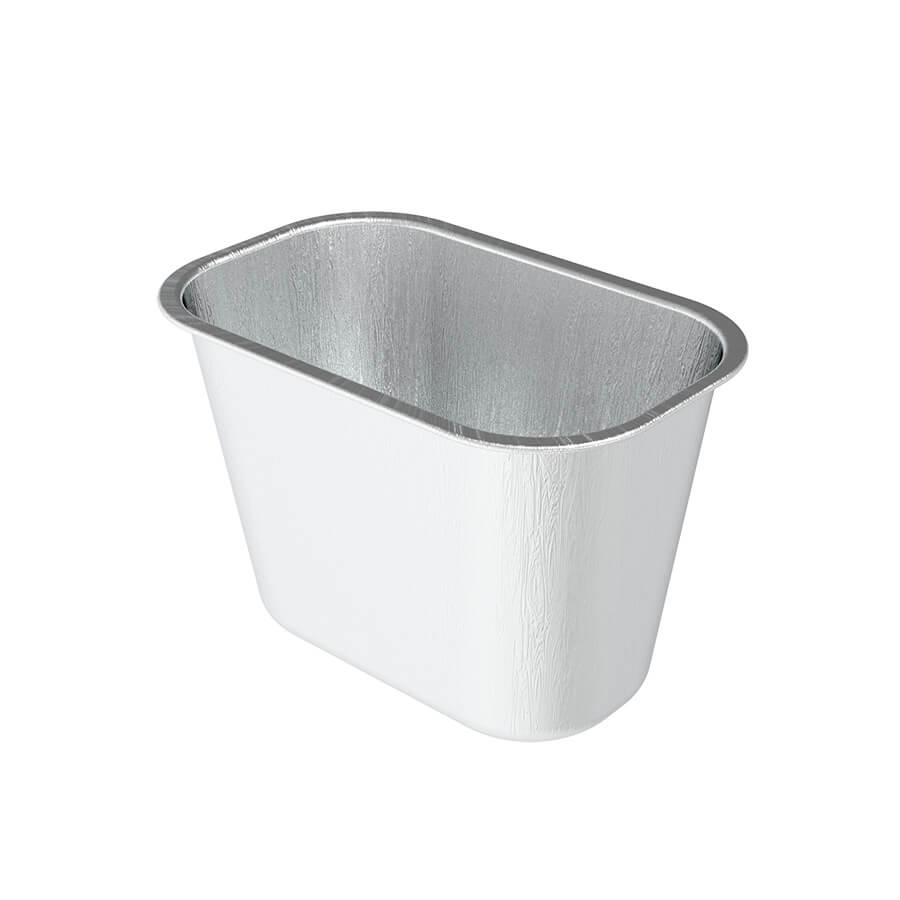 6 Pack Grease Pan Liner. Silver. Side angle.