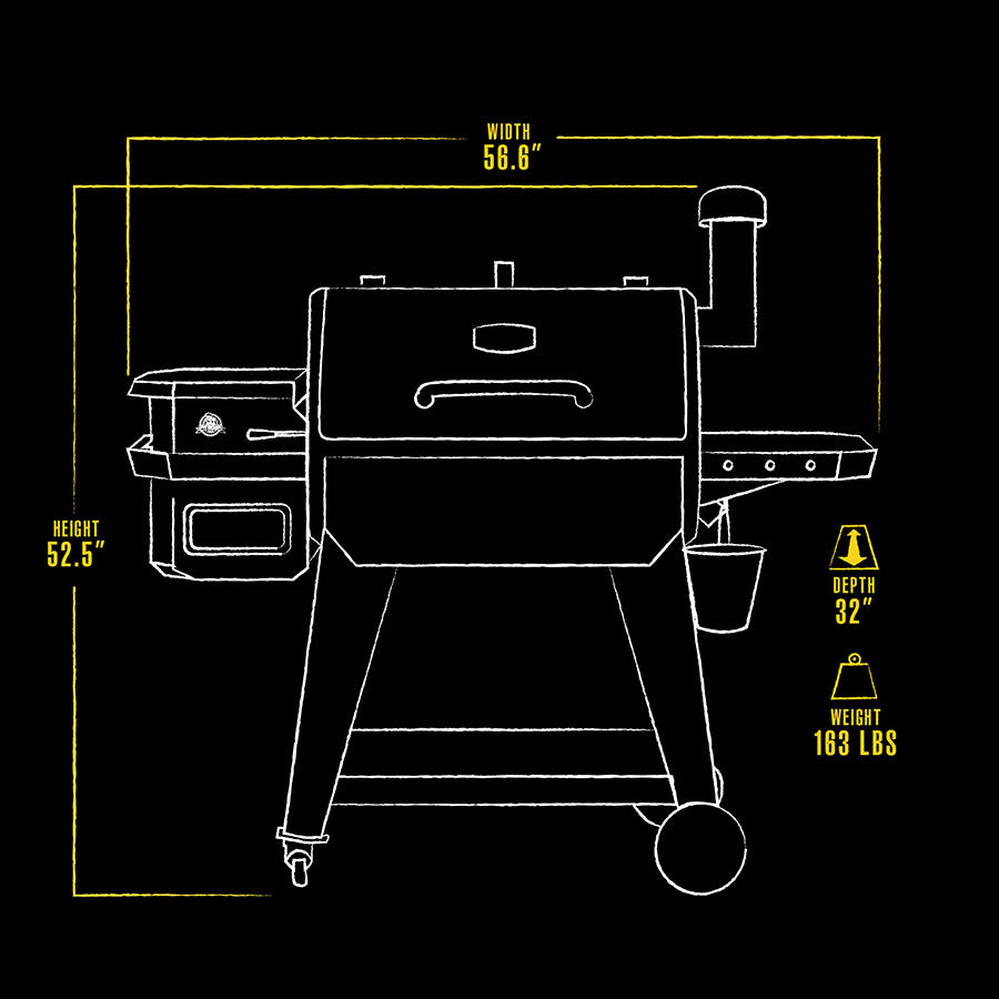 Dimensions of grill exterior