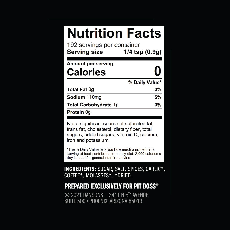 black and white nutrition facts graphic