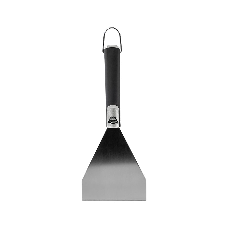 lifestyle_1, Silver body with black handle and small pit boss logo. Front view