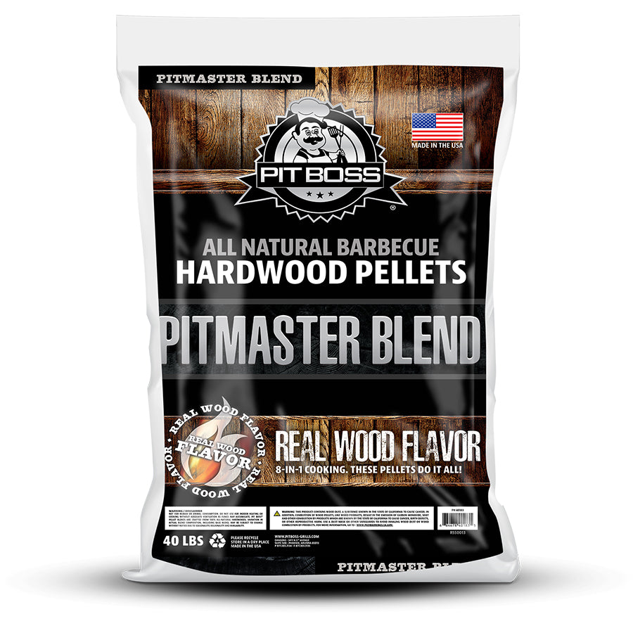 Pit Boss PBPLT534040183 Pitmaster Blend Pellet, Hardwood, 40 lb