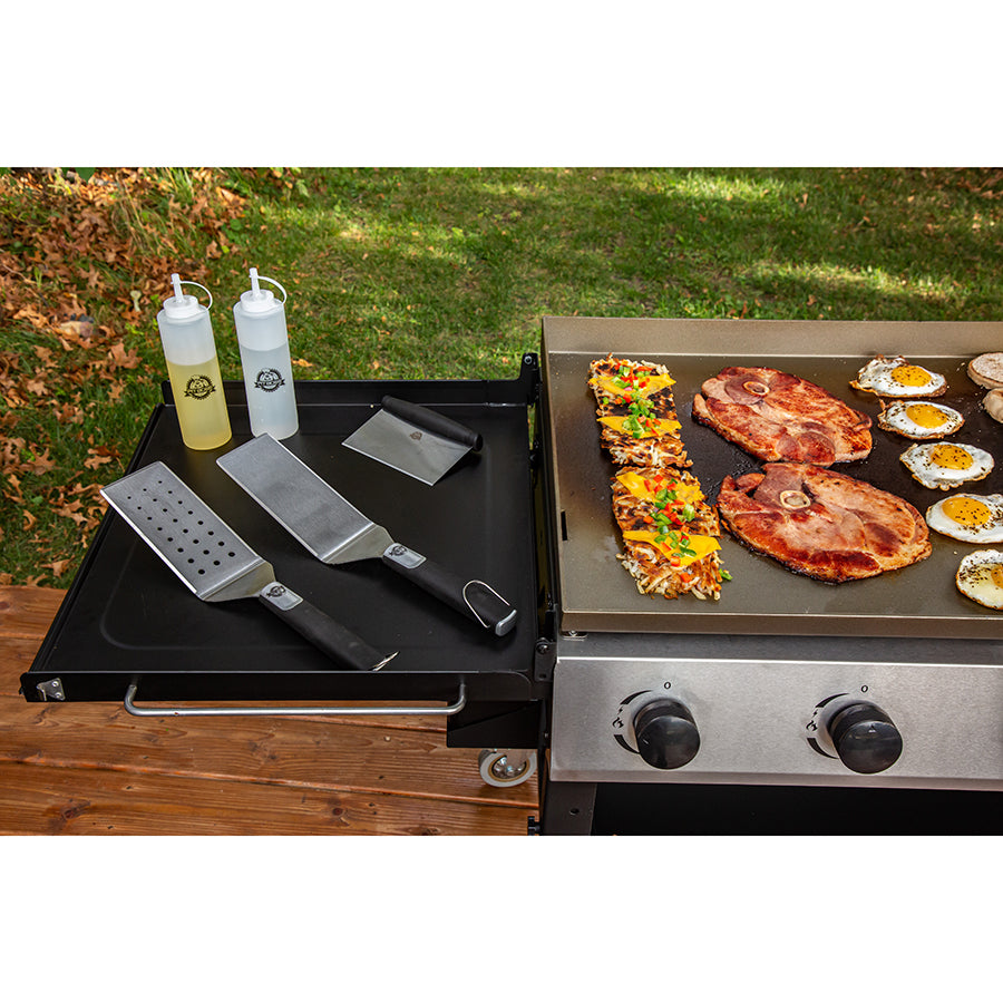 Pit Boss Deluxe 5 Piece Griddle Tool Set Accessories Kit Bottle Spatul –  Pricedrightsales